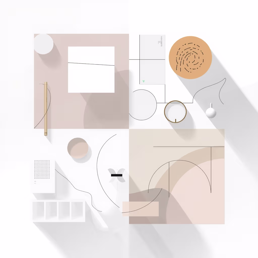 Clean, bold AI images for modern branding, UI mockups, and web design. The best AI images in this style feature simple geometry, white space, and crisp colour palettes.